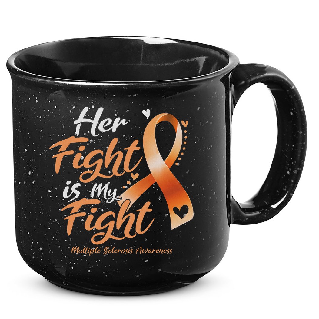 Her Fight My Fight Ms Multiple Sclerosis Awareness Women 15oz Campfire Ceramic Mug