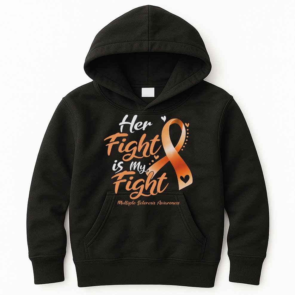 Her Fight My Fight Ms Multiple Sclerosis Awareness Women Kids Hoodie
