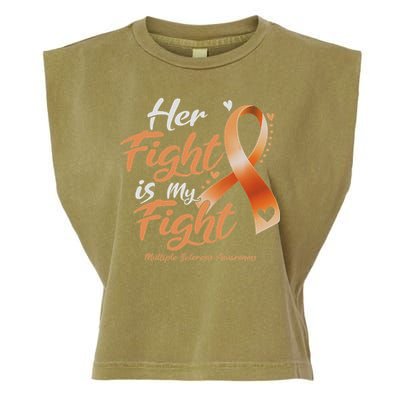 Her Fight My Fight Ms Multiple Sclerosis Awareness Women Garment-Dyed Women's Muscle Tee