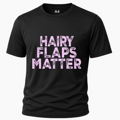 Hairy Flaps Matter Rude Joke Naughty Cooling Performance Crew T-Shirt