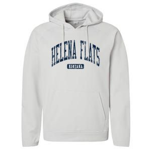 Helena Flats Montana Style Blue Performance Fleece Hoodie