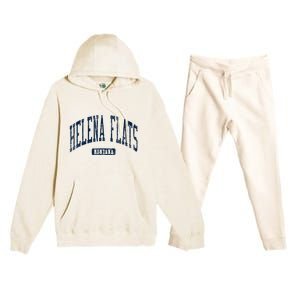 Helena Flats Montana Style Blue Premium Hooded Sweatsuit Set