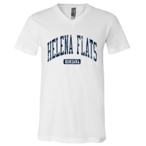 Helena Flats Montana Style Blue V-Neck T-Shirt