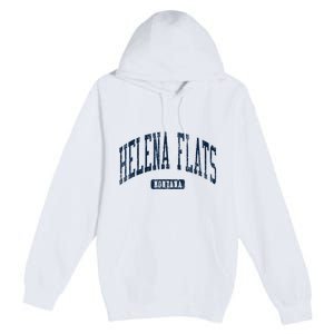 Helena Flats Montana Style Blue Premium Pullover Hoodie