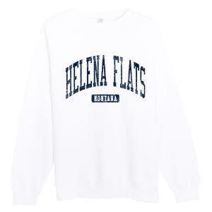 Helena Flats Montana Style Blue Premium Crewneck Sweatshirt