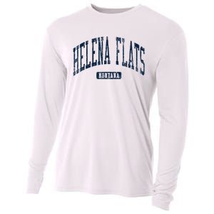 Helena Flats Montana Style Blue Cooling Performance Long Sleeve Crew