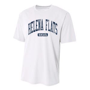 Helena Flats Montana Style Blue Performance Sprint T-Shirt