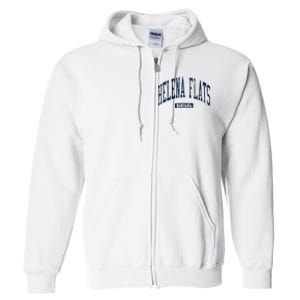 Helena Flats Montana Style Blue Full Zip Hoodie