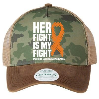 Her Fight My Fight Ms Multiple Sclerosis Awareness Gift Legacy Tie Dye Trucker Hat