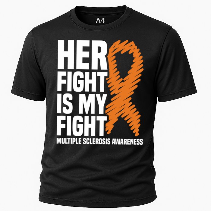 Her Fight My Fight Ms Multiple Sclerosis Awareness Gift Cooling Performance Crew T-Shirt
