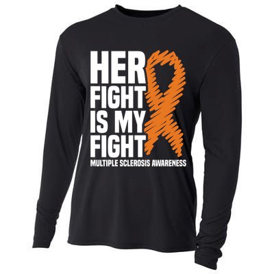 Her Fight My Fight Ms Multiple Sclerosis Awareness Gift Cooling Performance Long Sleeve Crew