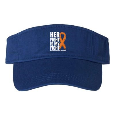 Her Fight My Fight Ms Multiple Sclerosis Awareness Gift Valucap Bio-Washed Visor