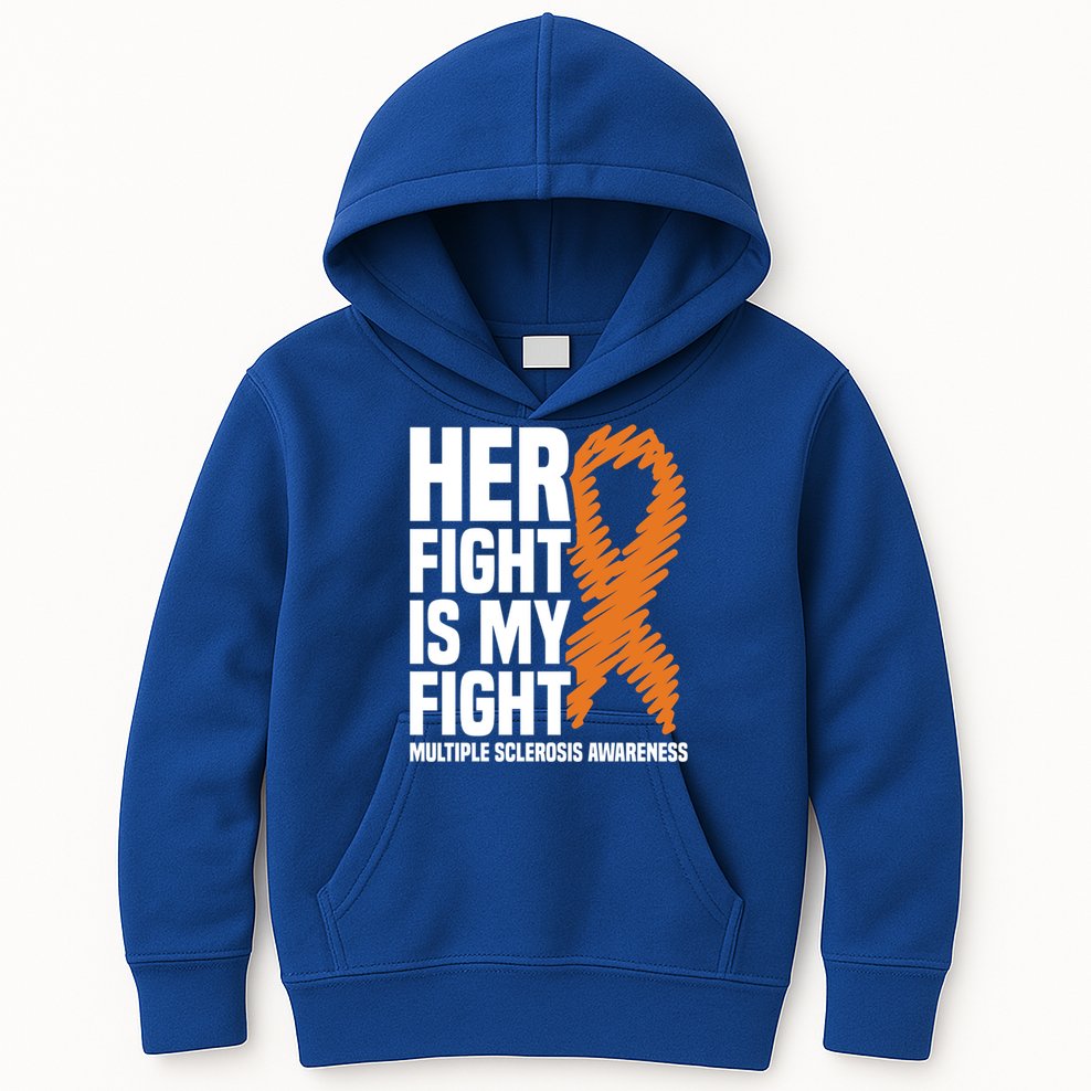 Her Fight My Fight Ms Multiple Sclerosis Awareness Gift Kids Hoodie