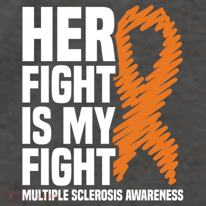 Her Fight My Fight Ms Multiple Sclerosis Awareness Gift Vector Backpack
