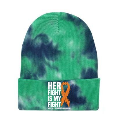 Her Fight My Fight Ms Multiple Sclerosis Awareness Gift Tie Dye 12in Knit Beanie