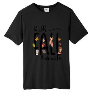 Hello Fall Mima Life Cute Halloween Autumn Grandma Gift Tall Fusion ChromaSoft Performance T-Shirt