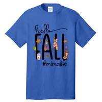 Hello Fall Mima Life Cute Halloween Autumn Grandma Gift Tall T-Shirt