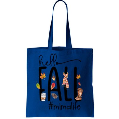 Hello Fall Mima Life Cute Halloween Autumn Grandma Gift Tote Bag