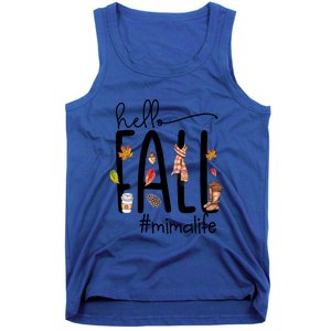 Hello Fall Mima Life Cute Halloween Autumn Grandma Gift Tank Top