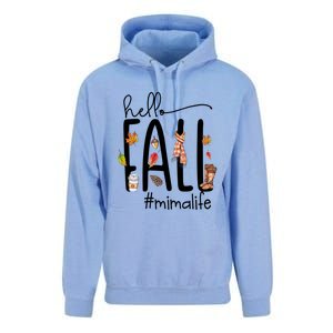 Hello Fall Mima Life Cute Halloween Autumn Grandma Gift Unisex Surf Hoodie