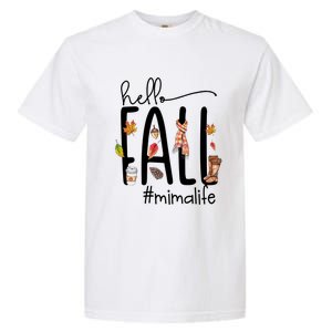 Hello Fall Mima Life Cute Halloween Autumn Grandma Gift Garment-Dyed Heavyweight T-Shirt