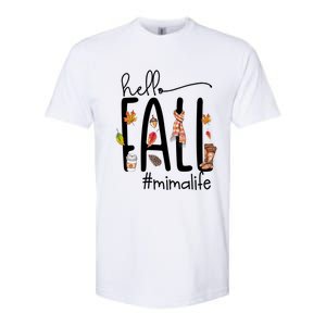 Hello Fall Mima Life Cute Halloween Autumn Grandma Gift Softstyle CVC T-Shirt