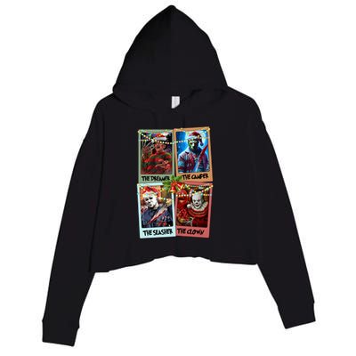 Horror Friends Merry Creepmas Krueger Dreamer Voorhees Camper Myers Crop Fleece Hoodie