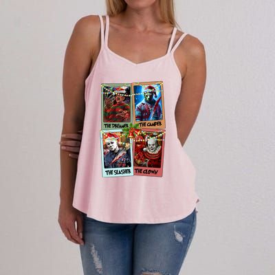 Horror Friends Merry Creepmas Krueger Dreamer Voorhees Camper Myers Women's Strappy Tank