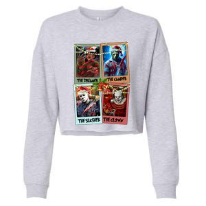 Horror Friends Merry Creepmas Krueger Dreamer Voorhees Camper Myers Cropped Pullover Crew