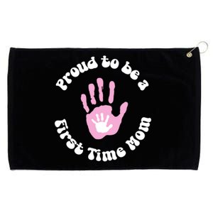 Happy First MotherS Day New Mom Mothertobe Firsttime Mom Cute Gift Grommeted Golf Towel