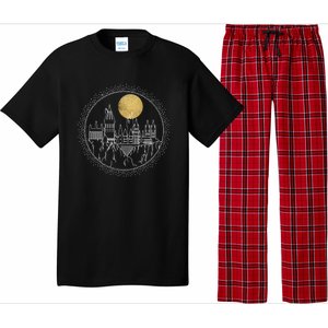 Hogwarts Full Moon Line Art Pajama Set