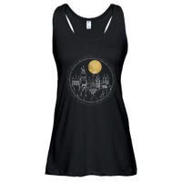 Hogwarts Full Moon Line Art Ladies Essential Flowy Tank