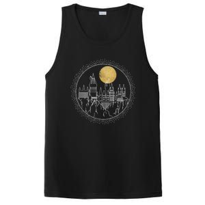 Hogwarts Full Moon Line Art PosiCharge Competitor Tank