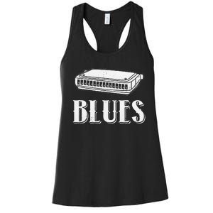 Harmonica For Music Lovers And Band Member Women's Racerback Tank