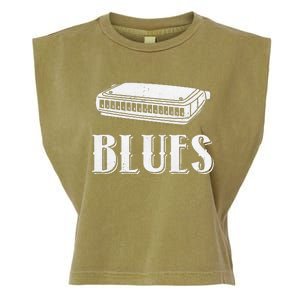 Harmonica For Music Lovers And Band Member Garment-Dyed Women's Muscle Tee