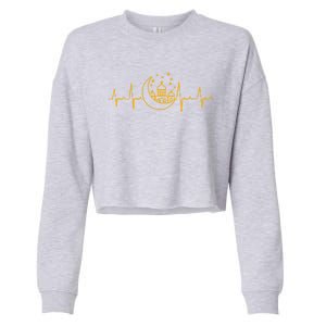 Hearbeat Fasting Muslim Ramadan Meaningful Gift Cropped Pullover Crew