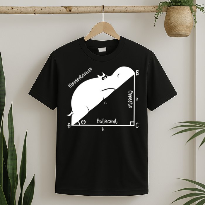 Hippopotenuse Funny Math and Geometry Pun T-Shirt