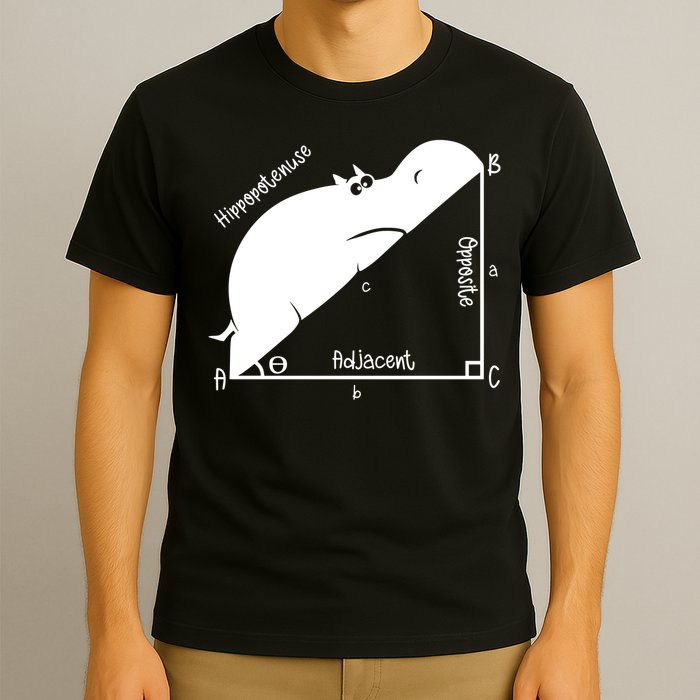 Hippopotenuse Funny Math and Geometry Pun T-Shirt