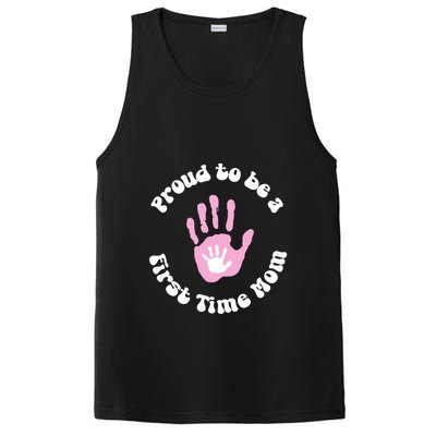 Happy First MotherS Day New Mom Mothertobe Firsttime Mom Gift PosiCharge Competitor Tank