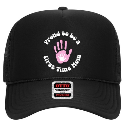 Happy First MotherS Day New Mom Mothertobe Firsttime Mom Gift Trucker Hat
