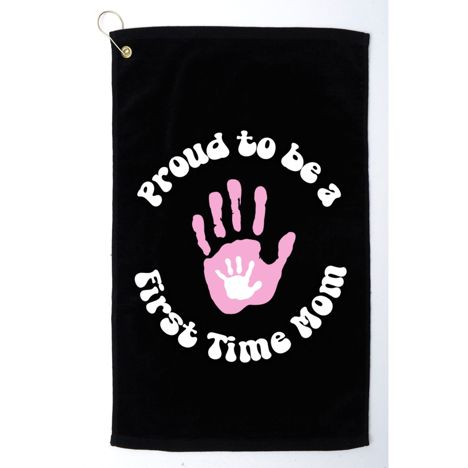 Happy First MotherS Day New Mom Mothertobe Firsttime Mom Gift Golf Towel