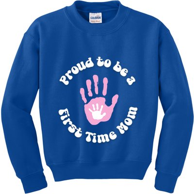 Happy First MotherS Day New Mom Mothertobe Firsttime Mom Gift Kids Sweatshirt
