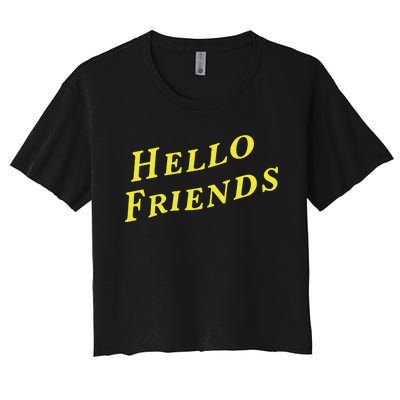 Hello Friends Master Golf Quotes Jim Nantz Augusta Women's Crop Top Tee