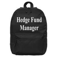 Hedge Fund Manager 16 in Basic Backpack
