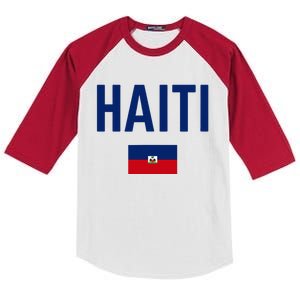 HAITI Flag Men Women Kids HAITI Kids Colorblock Raglan Jersey