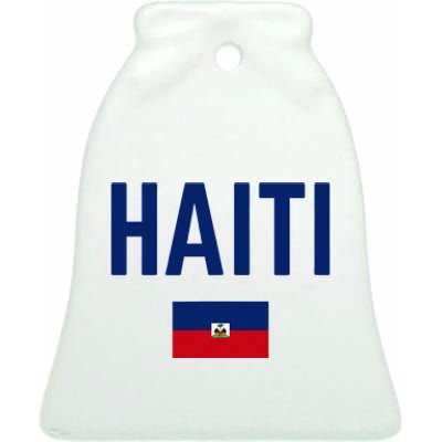 HAITI Flag Men Women Kids HAITI Ceramic Bell Ornament