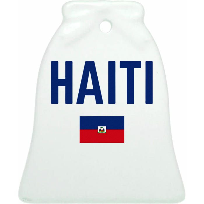 HAITI Flag Men Women Kids HAITI Ceramic Bell Ornament