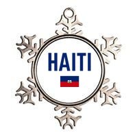 HAITI Flag Men Women Kids HAITI Metallic Star Ornament