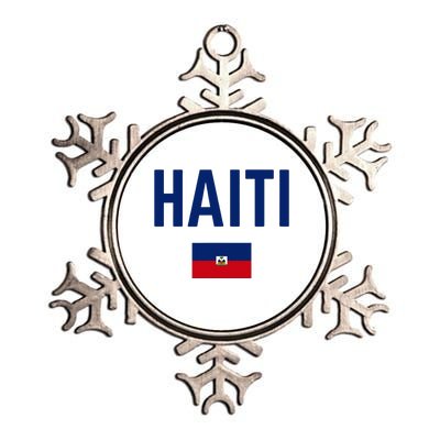 HAITI Flag Men Women Kids HAITI Metallic Star Ornament