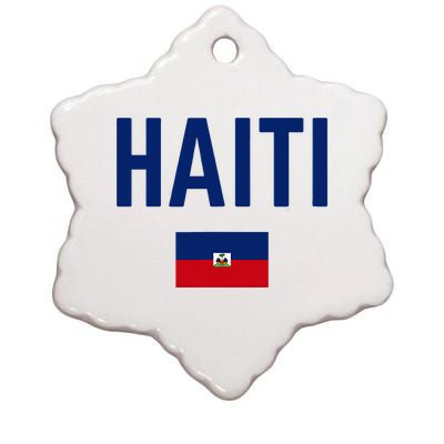 HAITI Flag Men Women Kids HAITI Ceramic Star Ornament